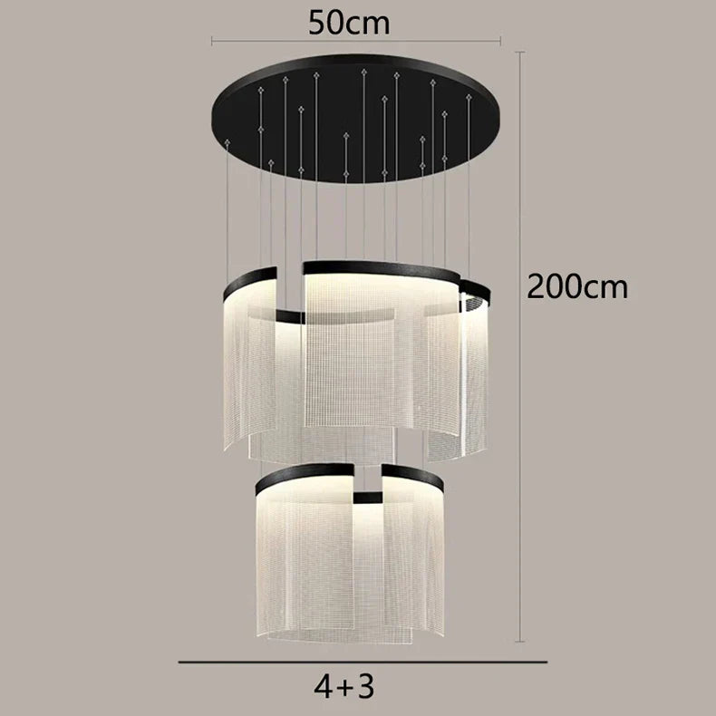 Chic Nordic Stair Chandelier - Versatile Pendant and Ceiling Lights for Living and Dining Rooms, Elevating Indoor Lighting and Home Decor