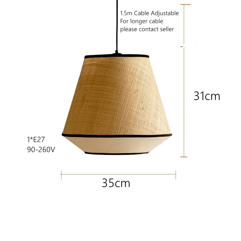 Bohemia Wabi Sabi Handmade Rattan Pendant Lamps - A New Design for Versatile Spaces