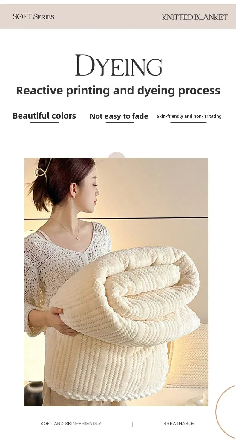 2025 new Throw Blanket for Sofa Winter Blanket King Size Home Warm Plaid Comforter Bedspread Bedding Sheet