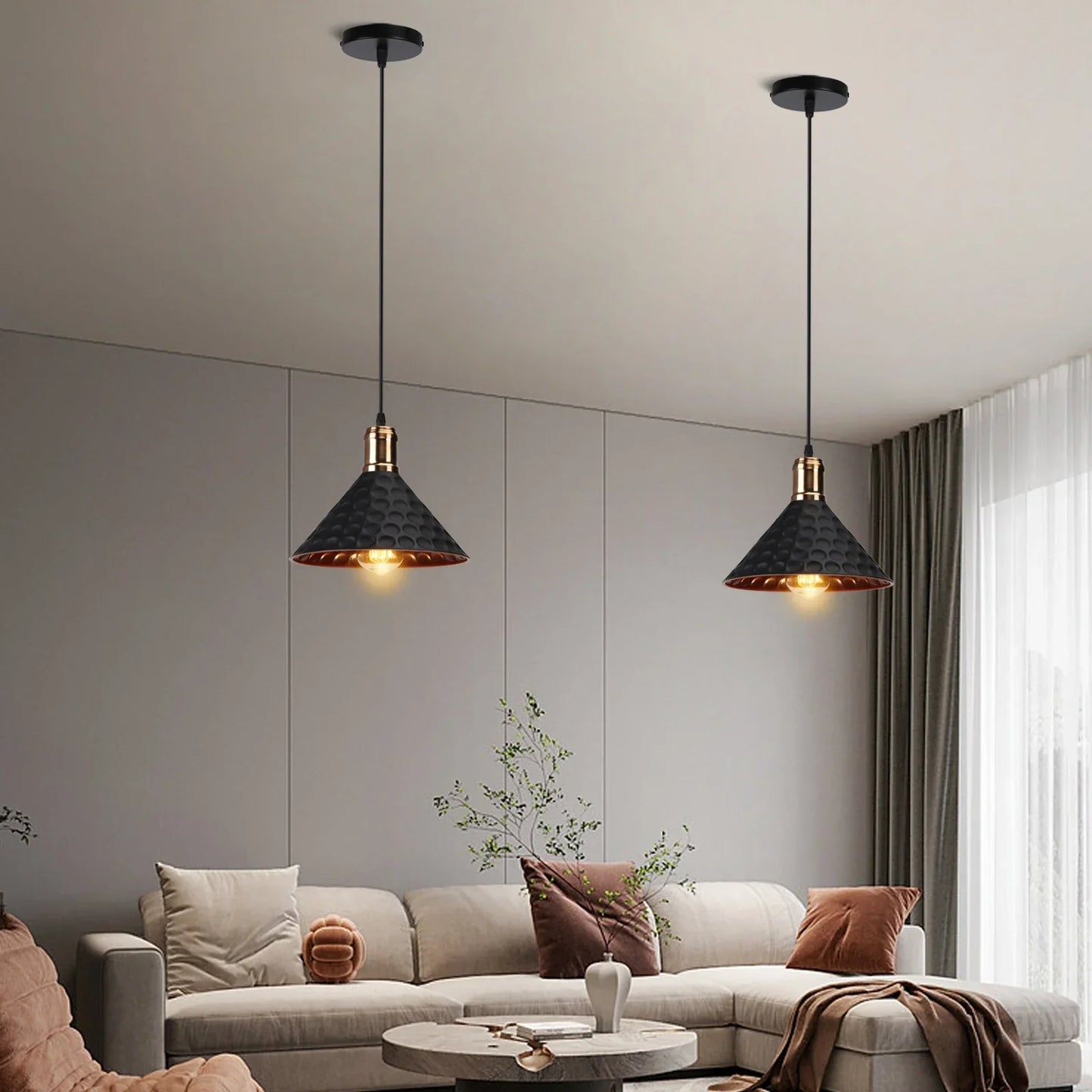 Vintage Pendant Light - Loft Retro Pendant Light with E27 Base for Modern Industrial Lighting