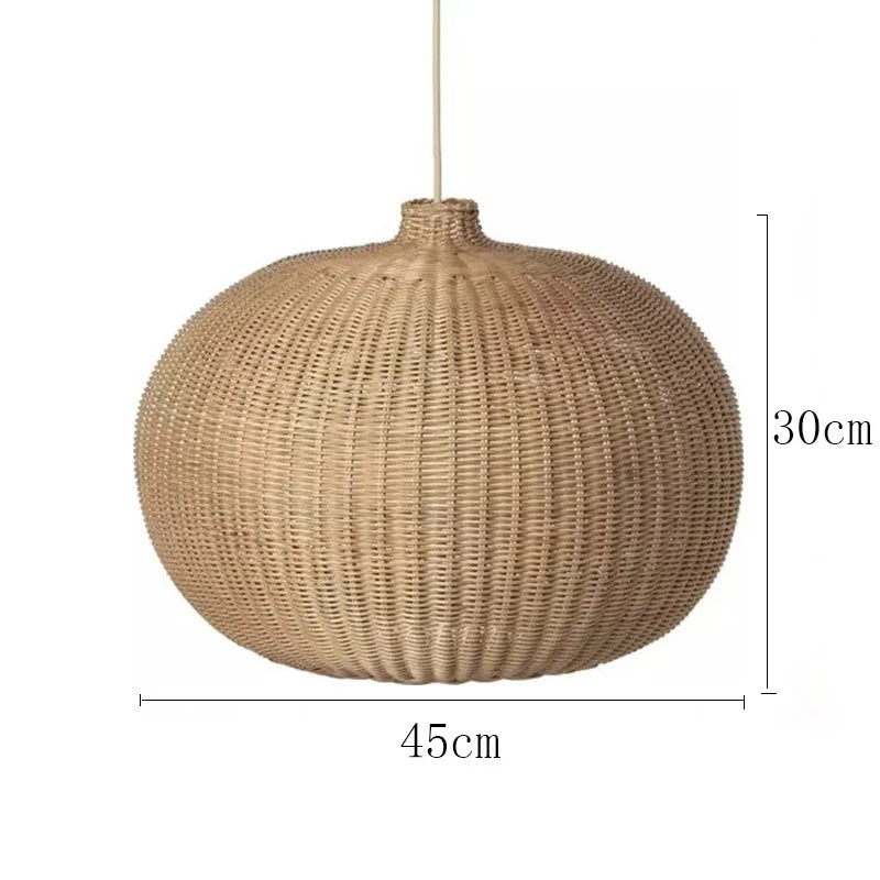 Vintage Handmade Rattan Pendant Light - Creative Lighting for Dining Rooms, Cafes, Restaurants, and Natural Luminaire