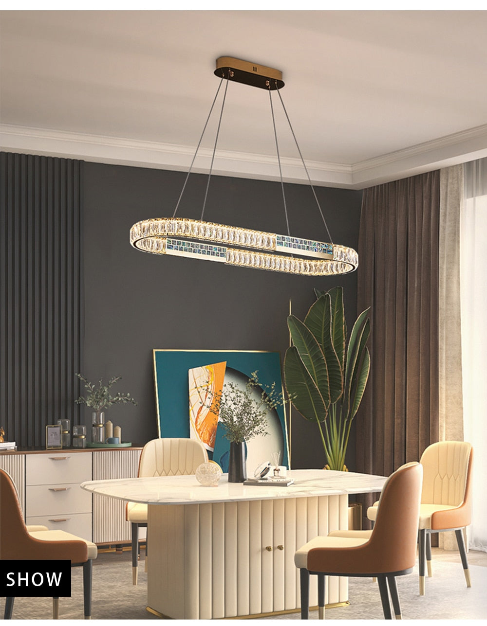 Evelyn's Elegance Chandelier - Chic Wall/Pendant Light with Luxurious Shell Design