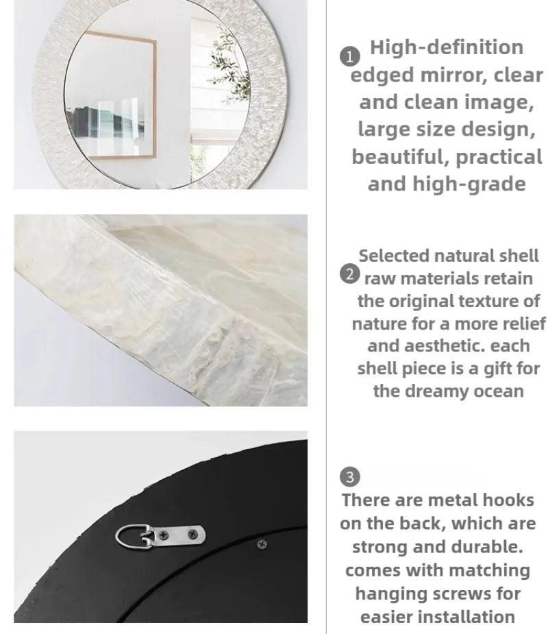 Wall Hanging Decorative Mirrors Living Room Glass Bedroom Decorative Mirrors Bathroom Aesthetics Makeup Mirror Room Decor