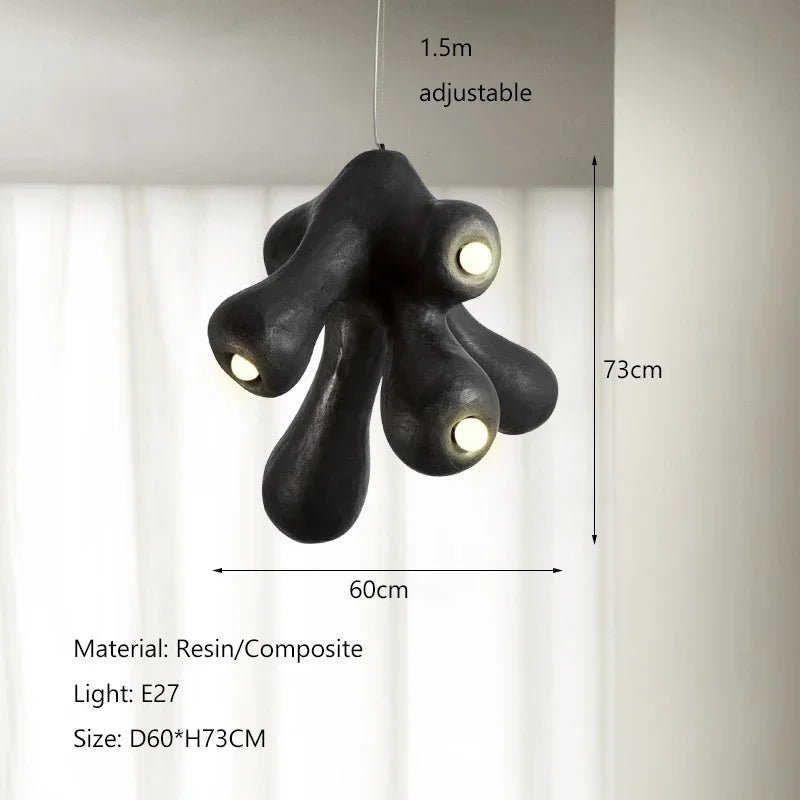 Nordic Creative LED Pendant Lamps - Wabi Sabi Design for Restaurant, Bar, Loft, Bedroom, and Home Decor