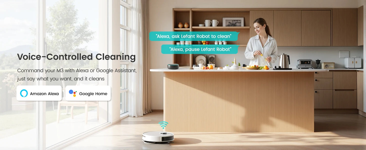 LEFANT Robot Vacuum Cleaner with Mapping, 12000Pa Suction, Emptying Station, Automatic Washing and Drying, DTOF Laser