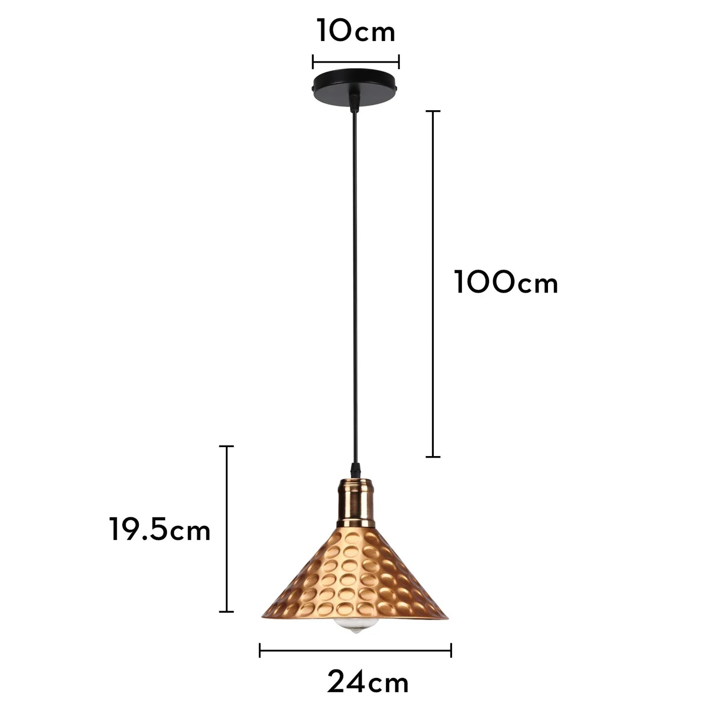 Vintage Pendant Light - Loft Retro Pendant Light with E27 Base for Modern Industrial Lighting