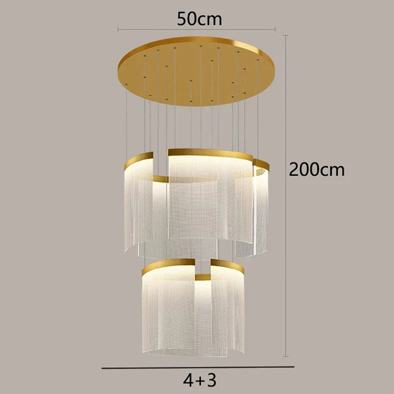 Chic Nordic Stair Chandelier - Versatile Pendant and Ceiling Lights for Living and Dining Rooms, Elevating Indoor Lighting and Home Decor