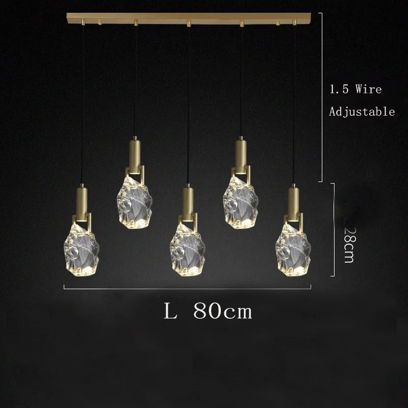 Nordic pendant light gold luxury italian light design crystal light Dining Room Kitchen suspension light indoor bedside light