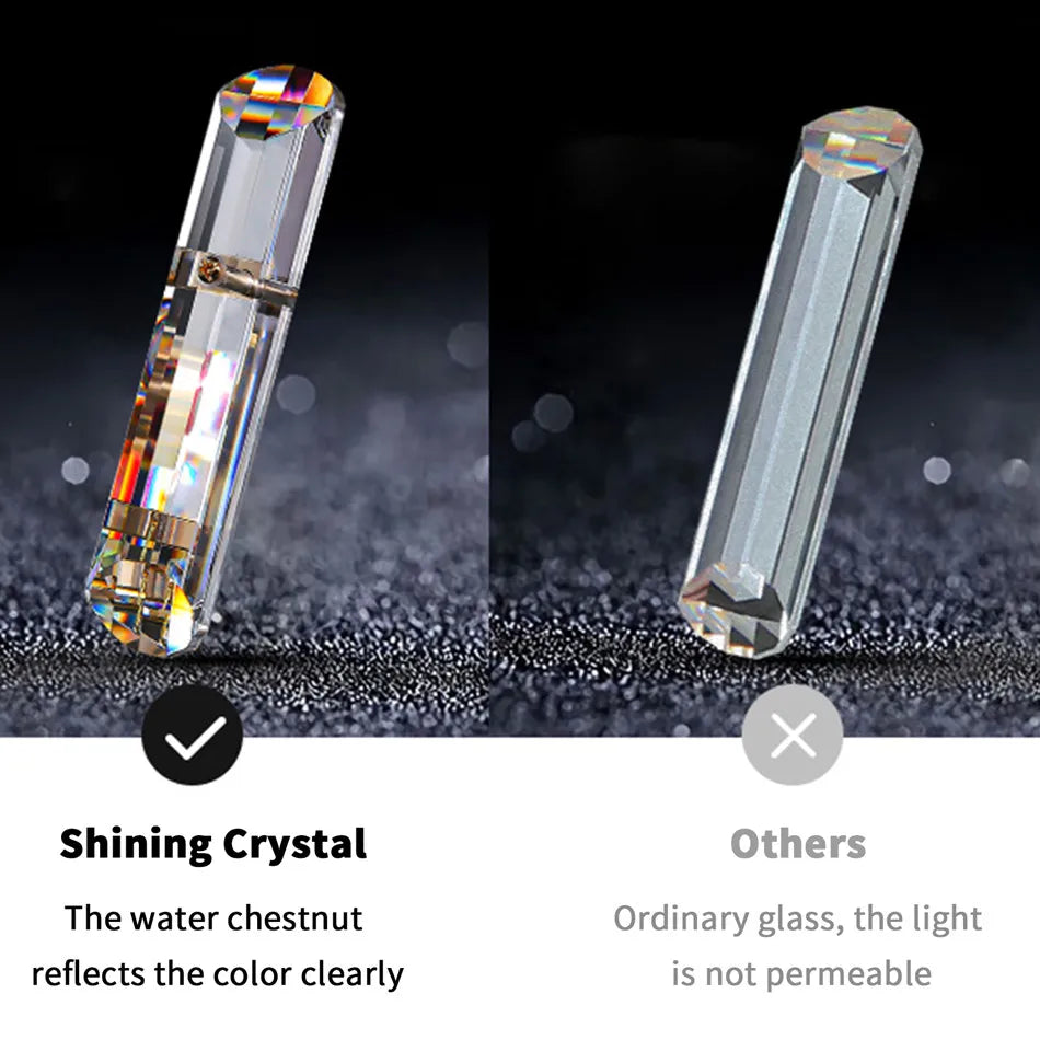 LUVODI Modern Crystal Chandelier Raindrop Pendant Light with 3 Color Lights for Choose