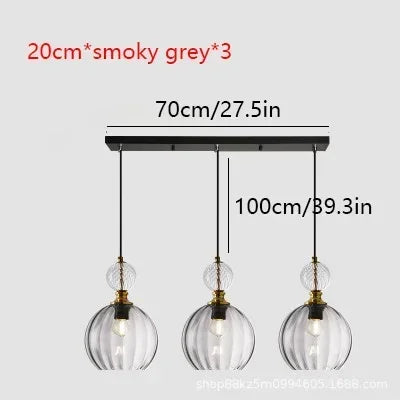 Nordic Colored Glass Chandelier Postmodern Creative Designer Restaurant Bar Counter Bedroom Bedside Lamp Excluding Light Bulbs