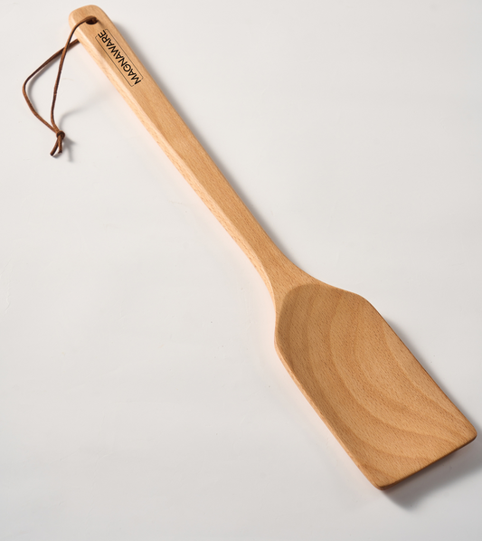 Kitchen Tools & Cookware: Extra Long Wooden Spatula - 18-inch Heavy Duty Stir Paddle for Cooking in Big Pots & Wall Décor - Solid Natural Hard Wood Large Spatula. by MAGNAWARE