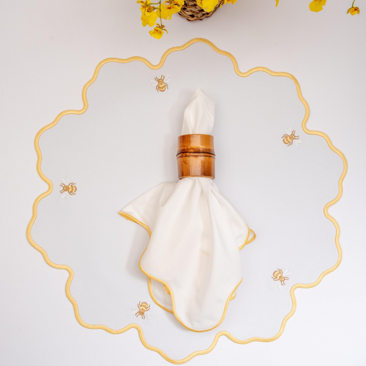 Area Rug: Bumble Bee Impermeable Placemat by Talah Home