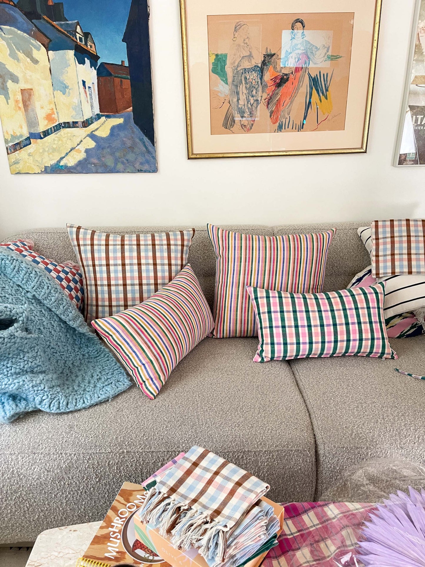 Lola Ruffle Plaid Pillow