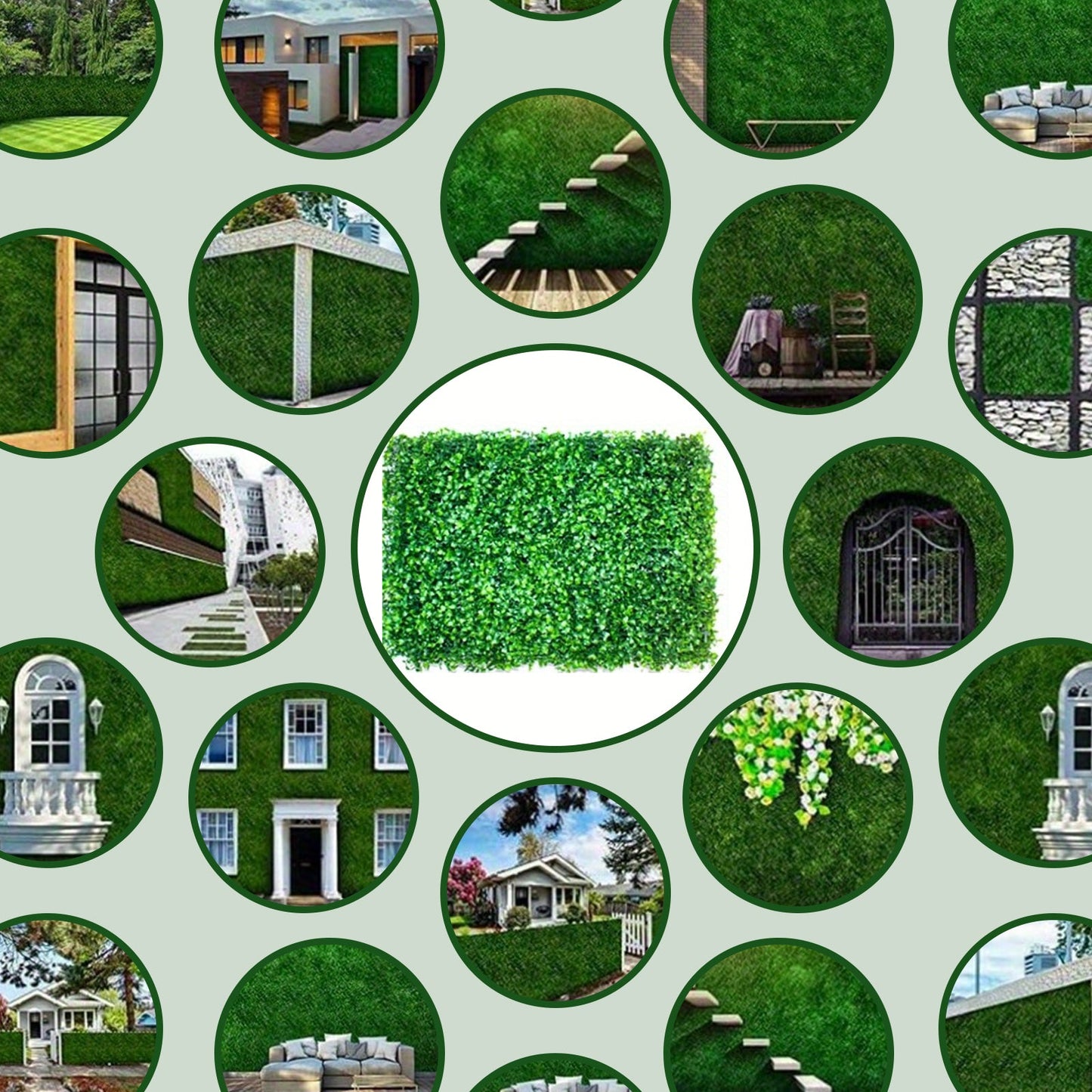 12pieces of 20 inch x 20 inch lawn wall panels, artificial lawn wall panels, green background decoration, boxwood fence wall panels, party, wedding, indoor, backyard, Christmas decoration, 33sq.FT