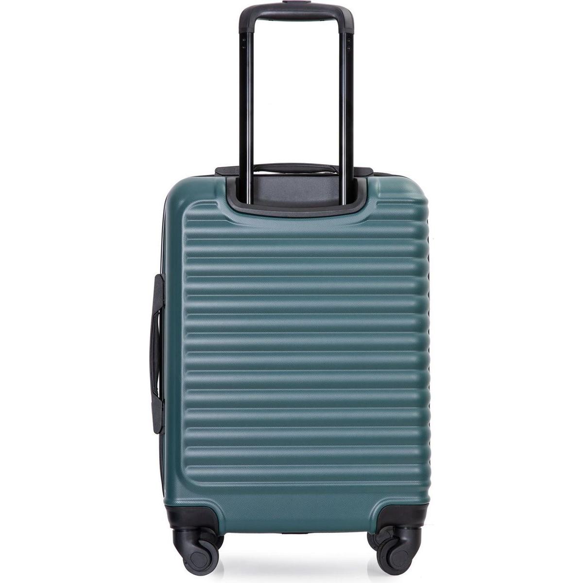 20" Carry on Luggage Lightweight Suitcase, Spinner Wheels, Green