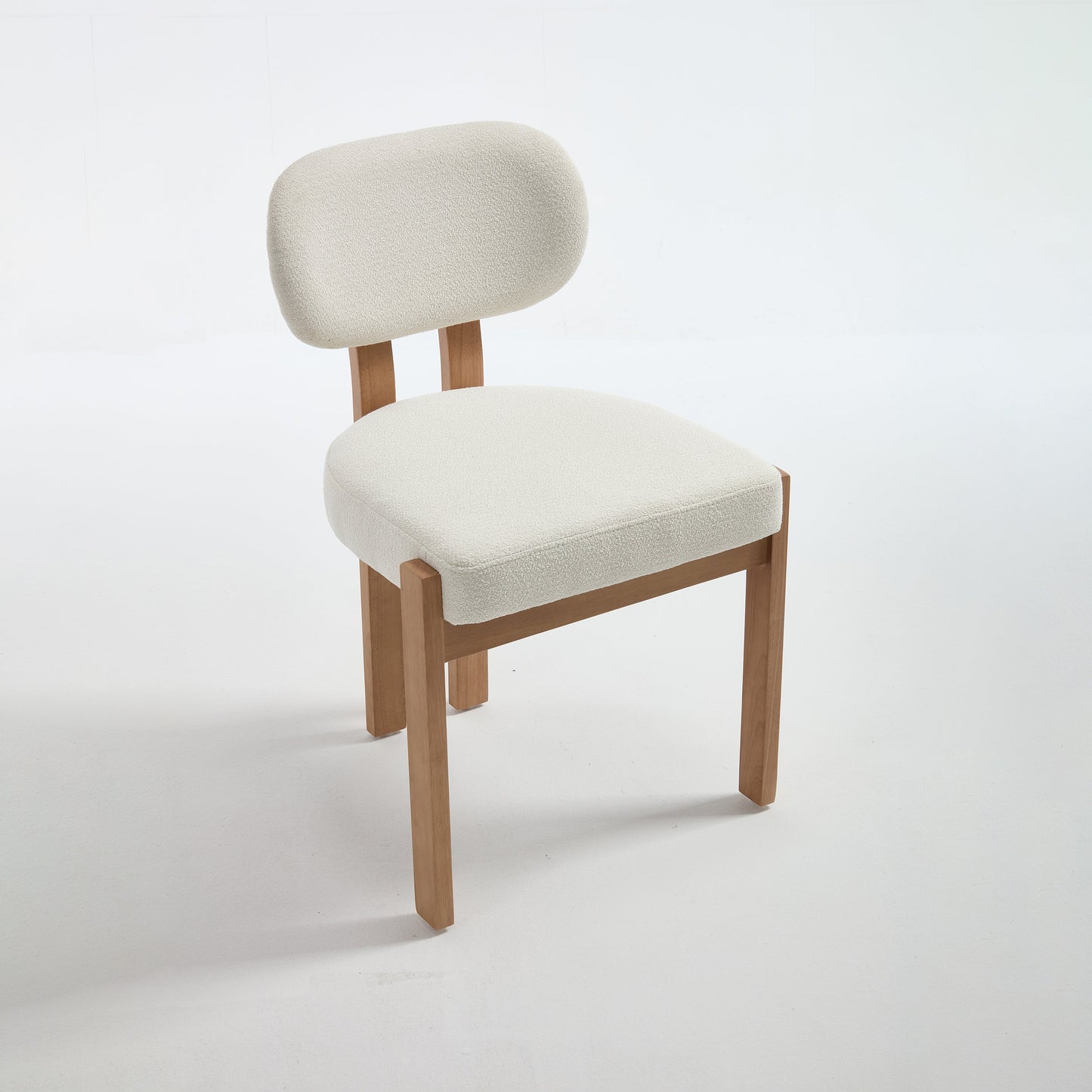 Wooden Dining Chairs Set of 2, Modern Fabric Upholstered Dining Room Chair Kitchen Chairs, Farmhouse Dinner Chair for Kitchen Dining Room