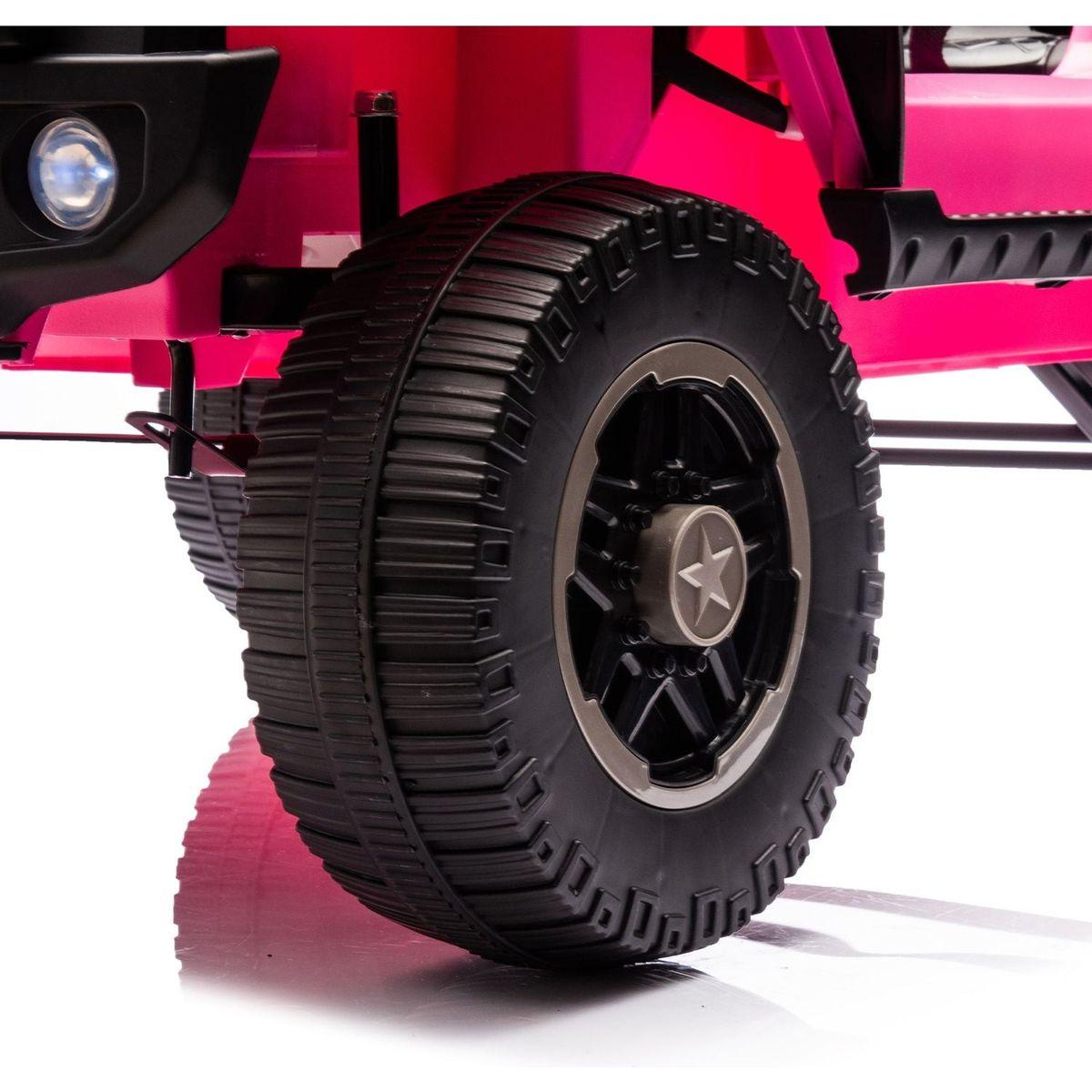 24V Two-Seater Kids Ride On Truck Car W/Parents Control,200wx2,Seat width 20.28in,Four-wheel Suspension,LED Lights,Music,MP3,Bluetooth,Two independent seat belts,Suitable for off-road For Kids Aged 3+