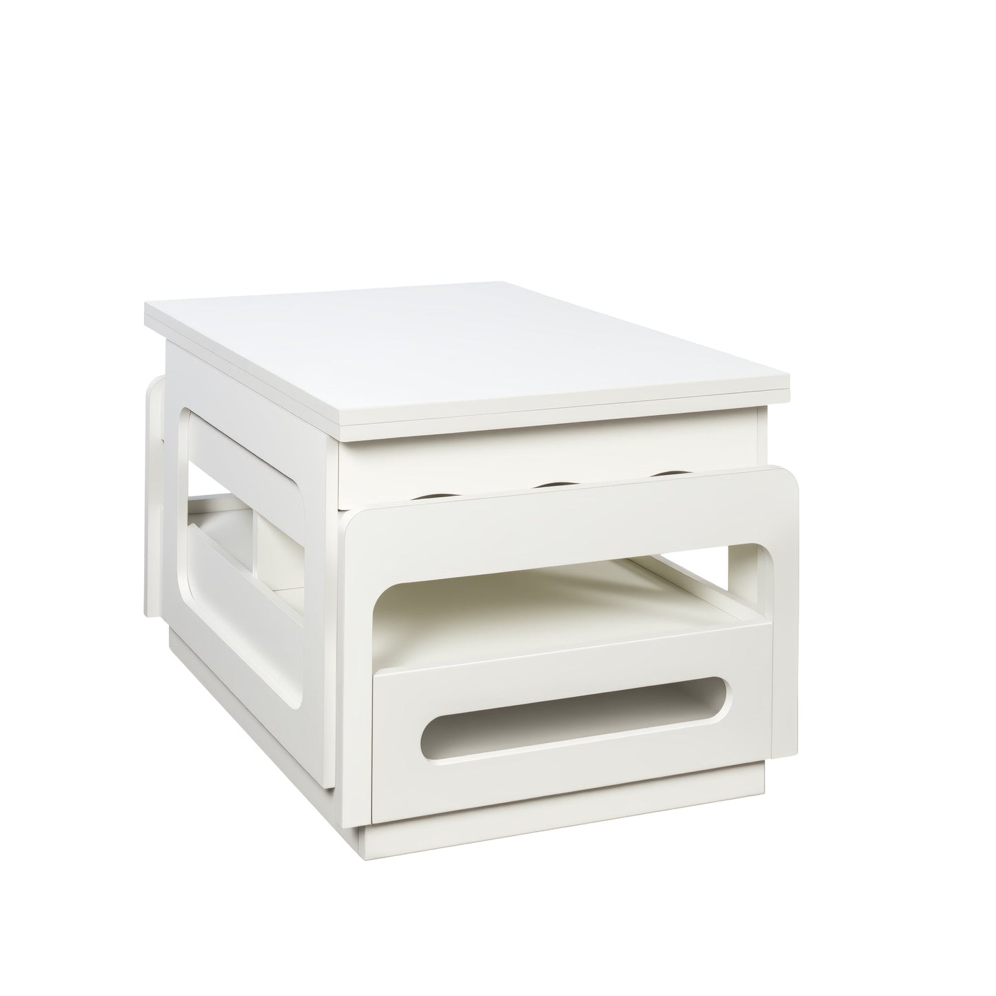 3 in 1 deformed Coffee Tables with Storage Cabinet for Living Room, Coffee Table with for Dining Room