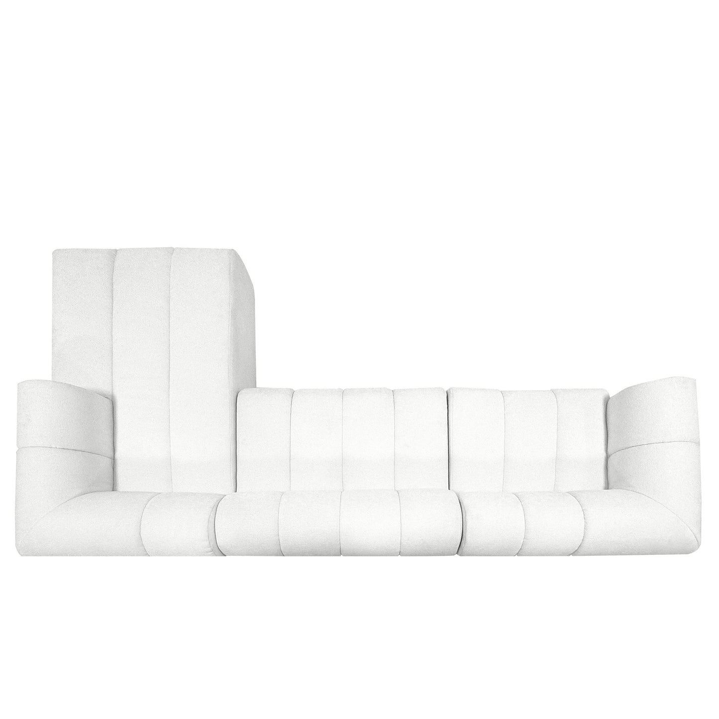 122' Modern L-Shaped Sectional Sofa with High-Density Fully Compressed Sponge and Chaise Lounge, 2-Piece Set, Fully Assembled Right Hand Facing, Perfect for Living Room, Lounge