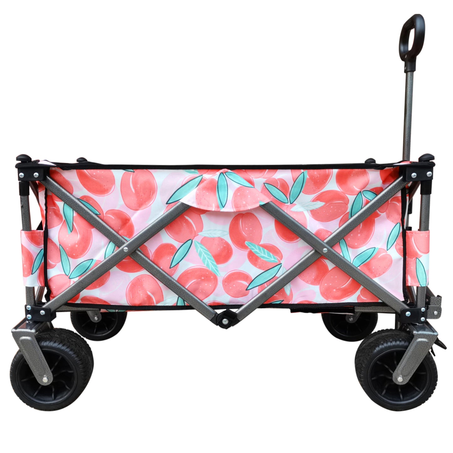 Utility Park Garden Cart Tool Customized Color Folding Camping Trolley Outdoor Picnic Beach Wagon, Pink