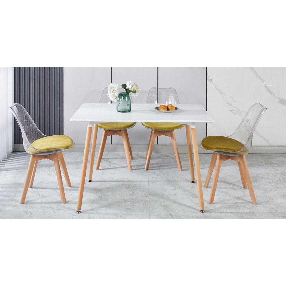 1+4,5pieces dining set, Table metal leg Mid-century Dining Table for 4-6 people With Mdf Table Top, Pedestal Dining Table, End Table Leisure Coffee Table