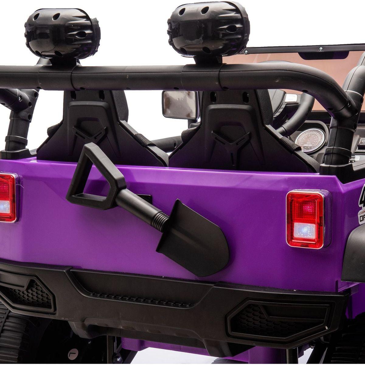 24V Two-Seater Kids Ride On Truck Car W/Parents Control,200wx2,Seat width 20.28in,Four-wheel Suspension,LED Lights,Music,MP3,Bluetooth,Two independent seat belts,Suitable for off-road For Kids Aged 3+