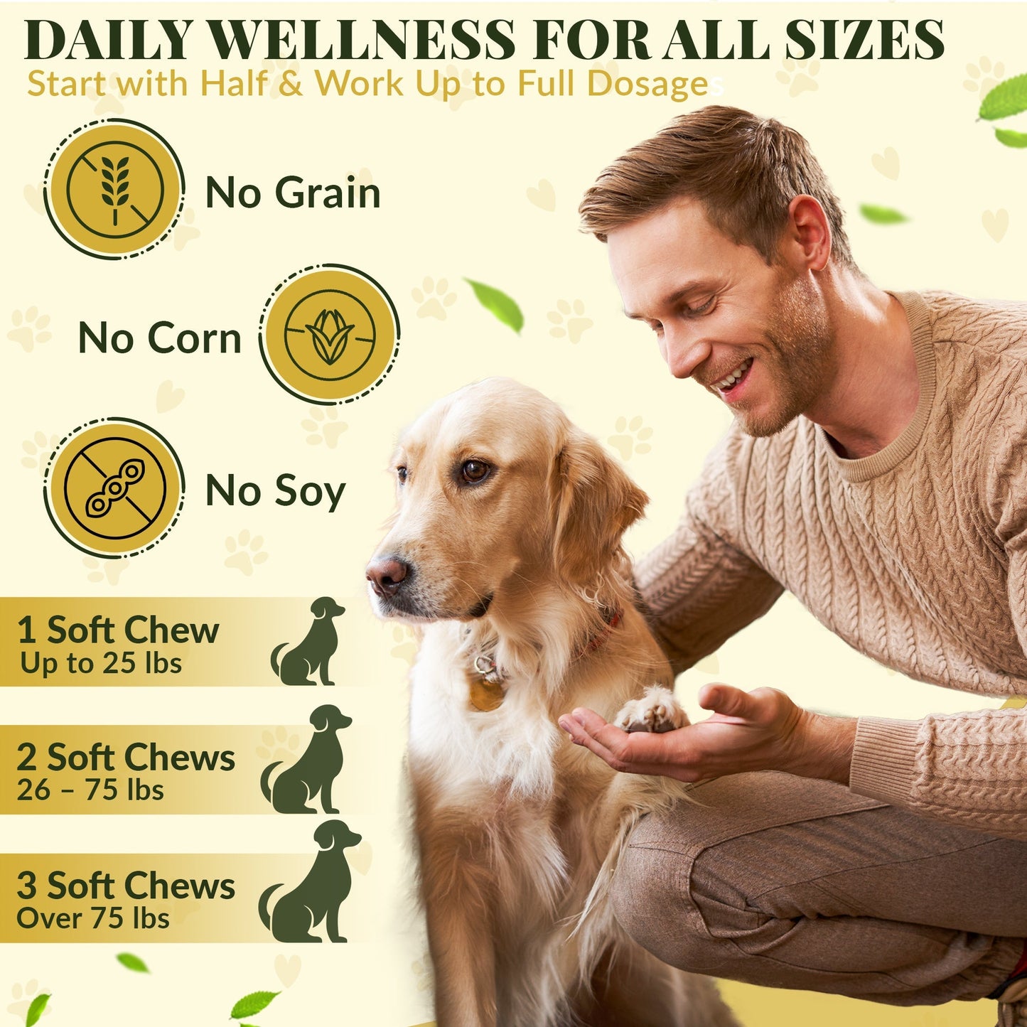 Allergy & Immune Bites for Dogs β Colostrum, Probiotics & Omega-3 β Seasonal Allergy & Itchy Skin Relief β Peanut Butter Flavor