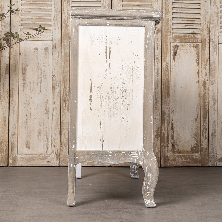 Vintage wooden cabinets, double-drawer storage cabinets, farmhouse-style cabinets enhance living spaces and make perfect rustic housewarming gifts