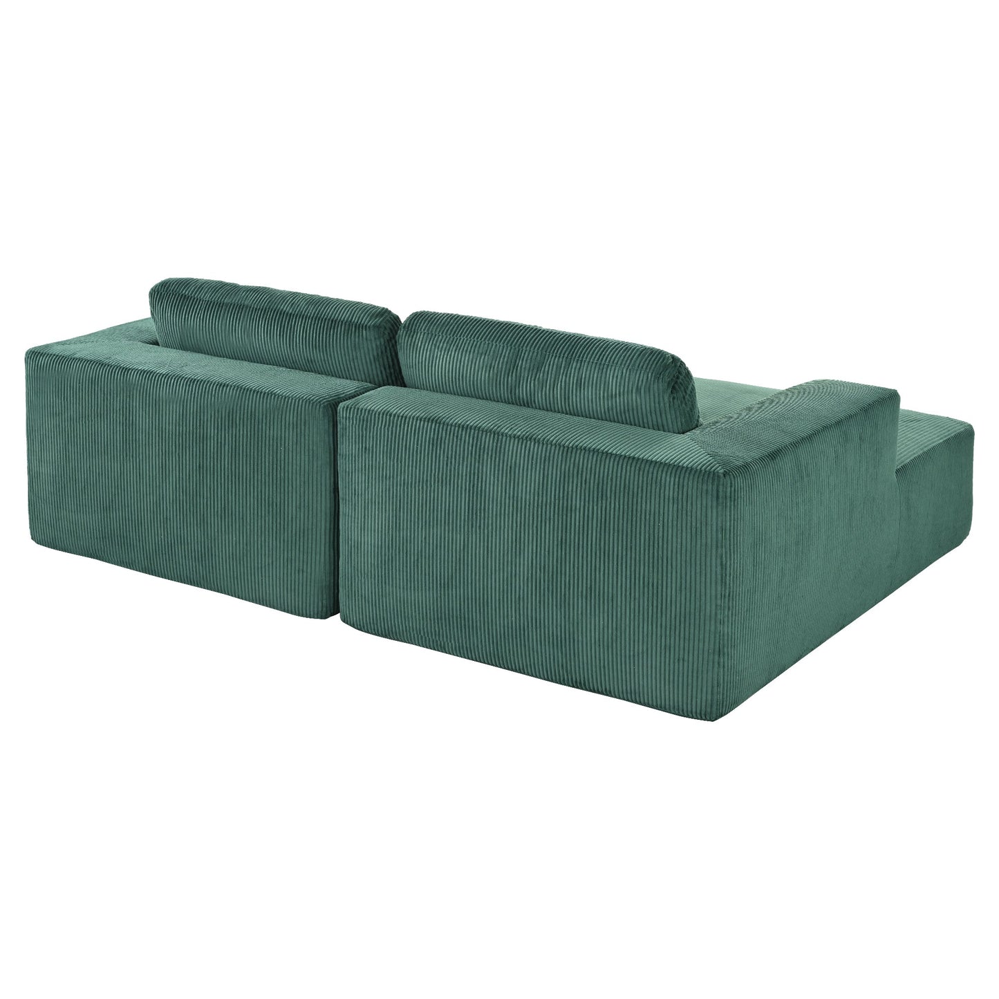 U_Style Corduroy Double Sofa Bed with 2 Pillows, Perfect for Living Rooms, Apartments, Offices