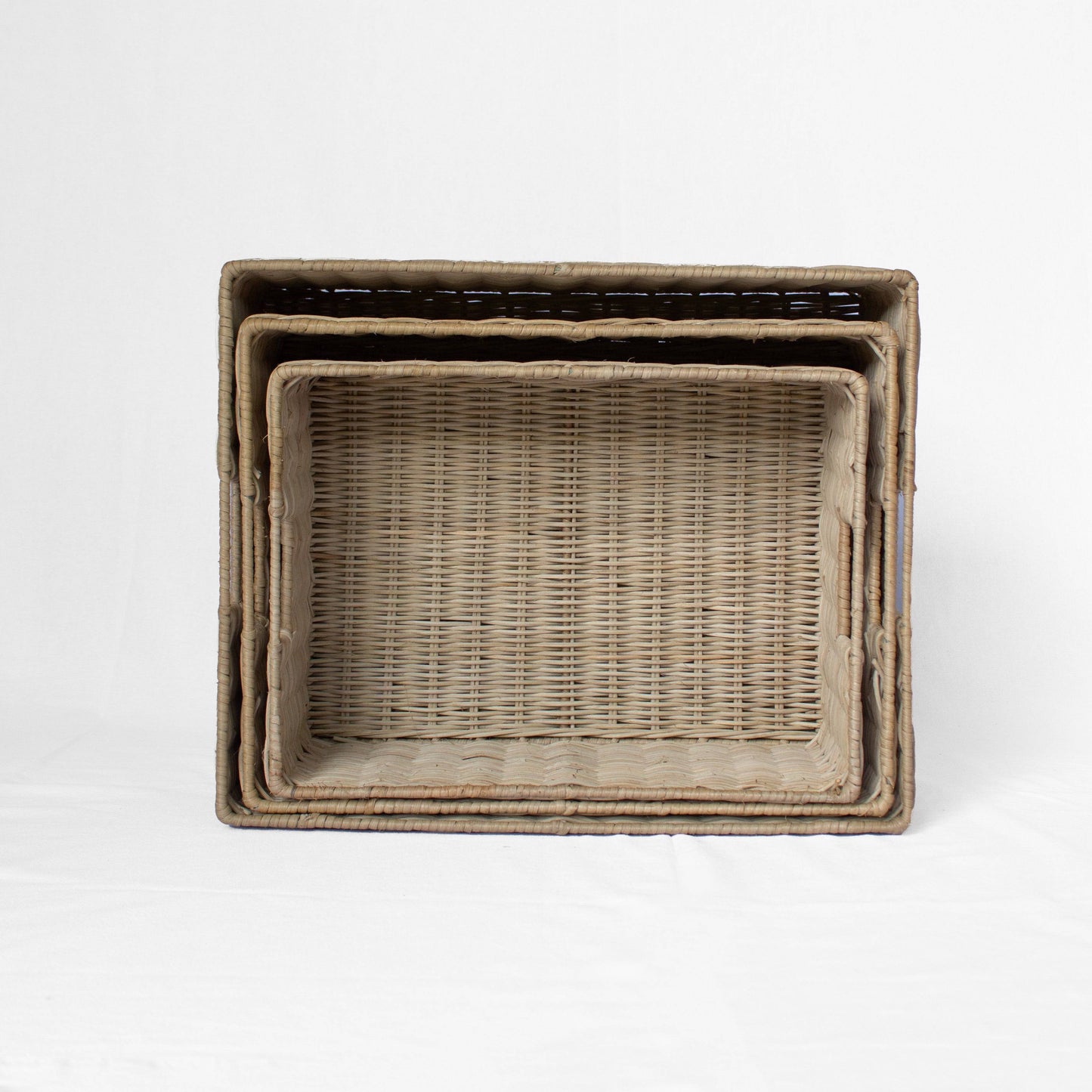 Wicker Rectangle Storage Basket Natural