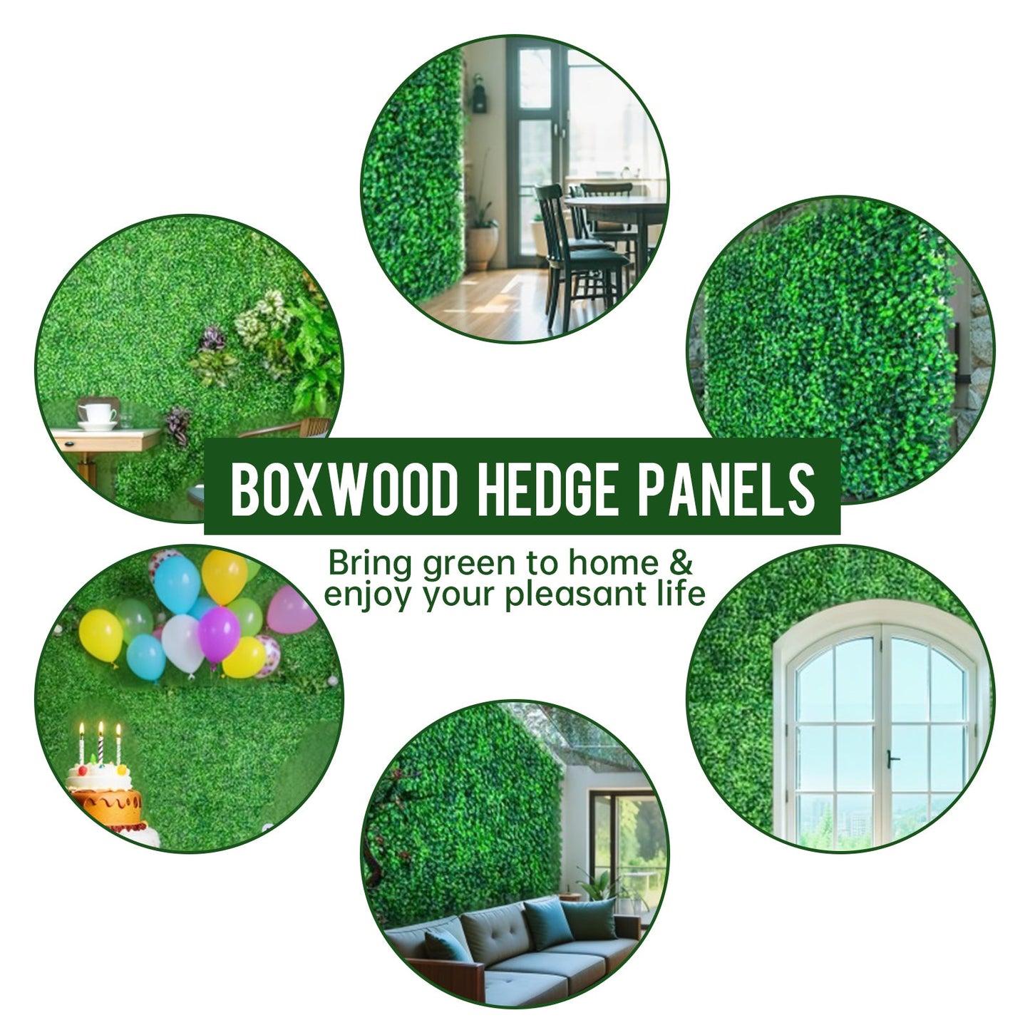 12pieces of 20 inch x 20 inch lawn wall panels, artificial lawn wall panels, green background decoration, boxwood fence wall panels, party, wedding, indoor, backyard, Christmas decoration, 33sq.FT