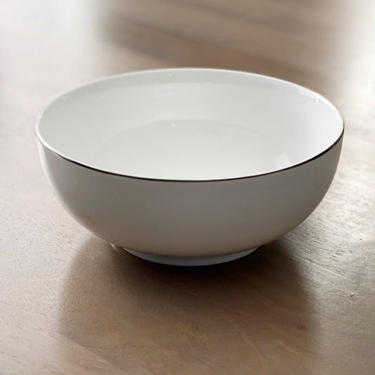 Dining & Tableware: Cameron Black Rim Serving Bowl by Tea + Linen