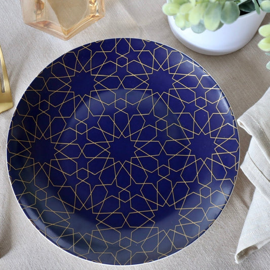 Dining & Tableware: Blue Mosaic Appetizer Plates - Set of 4 by Tea + Linen