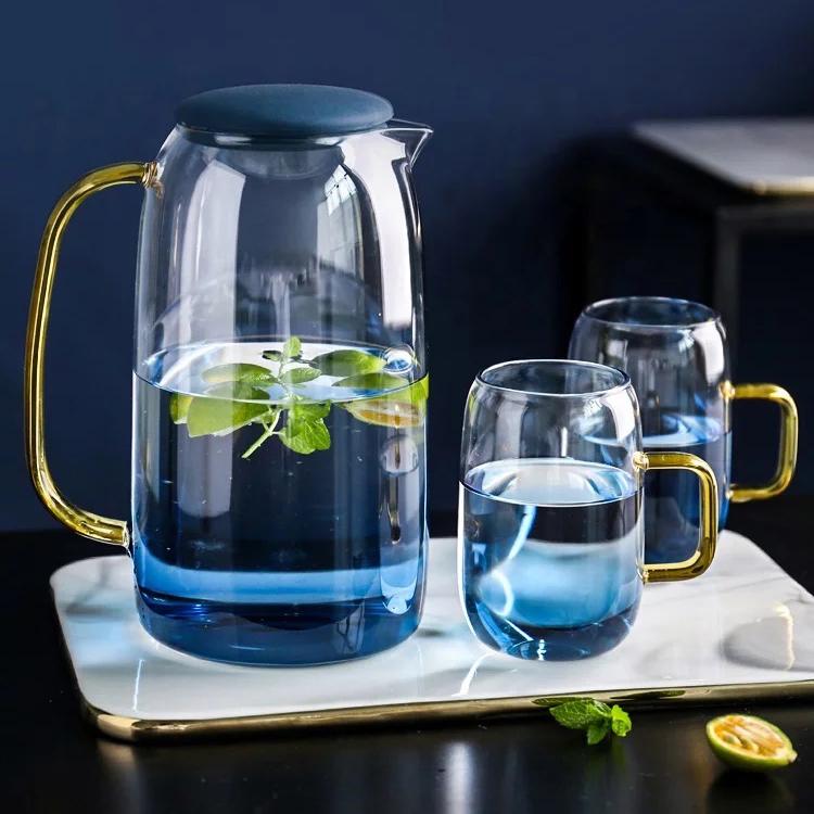 Kitchen Tools & Cookware: Blue Ombre Pitcher and Cups by Tea + Linen