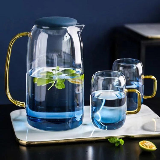 Kitchen Tools & Cookware: Blue Ombre Pitcher and Cups by Tea + Linen