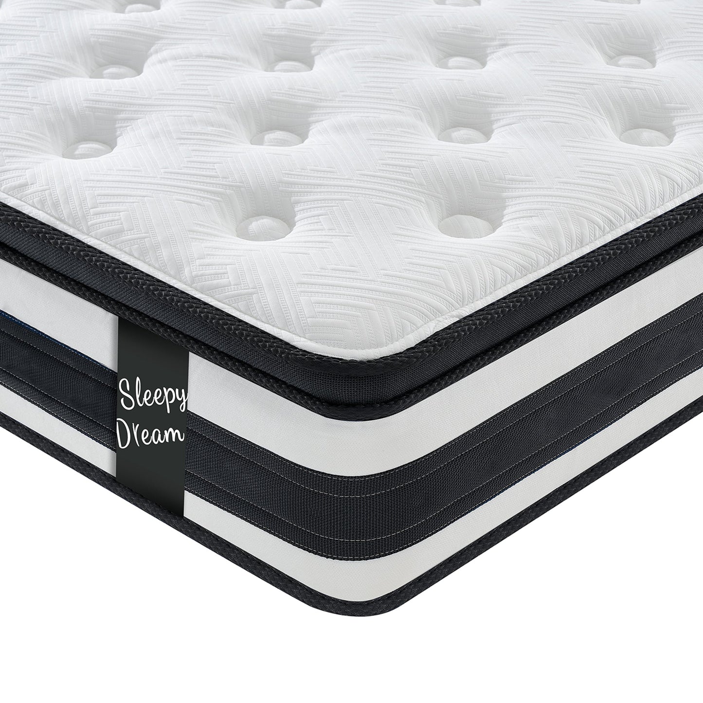 12 Inch Full Size Breathable Cool Oeko-Tex100 Cover Memory Foam Individual Pocket Spring Hybrid Mattress