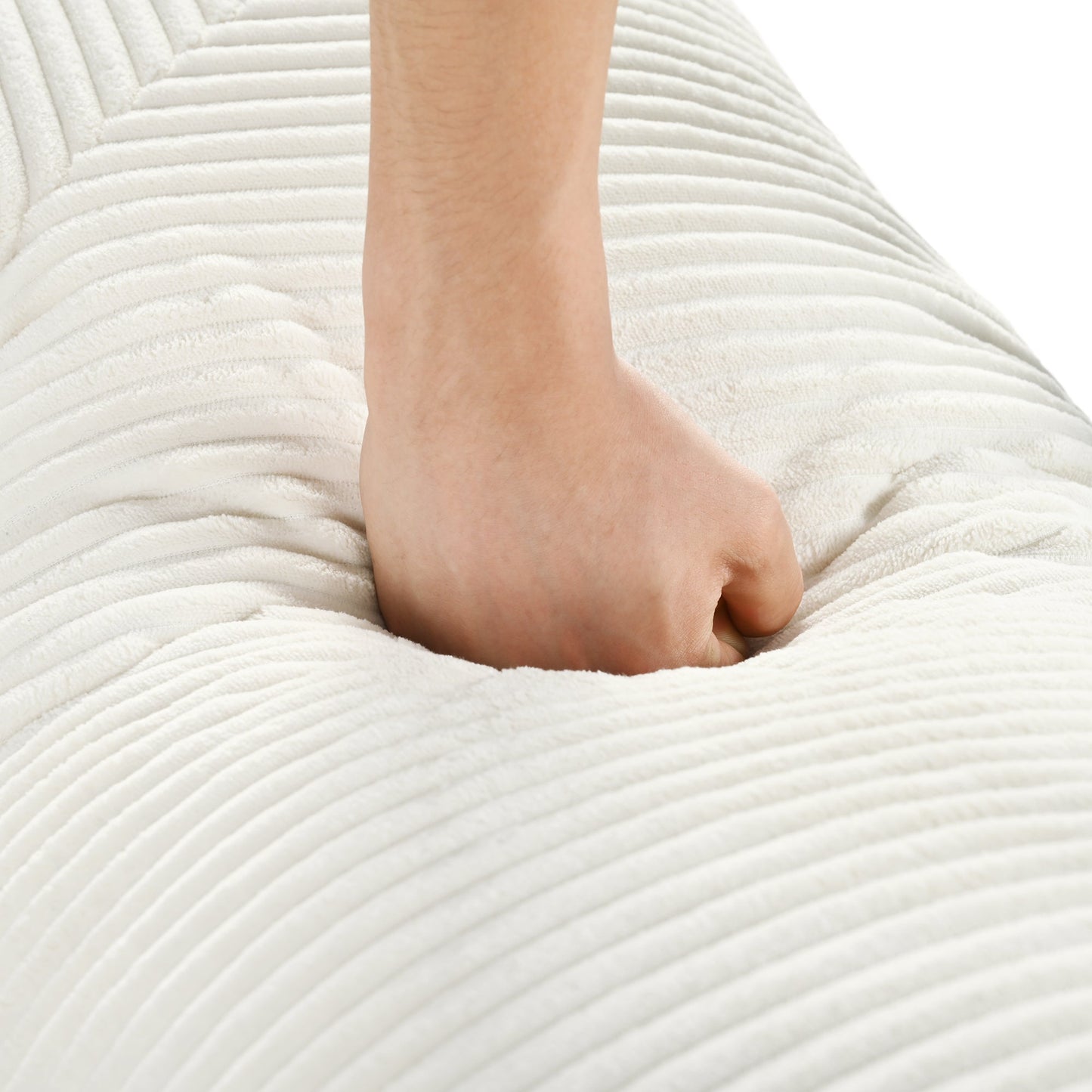 U_Style L-Shaped Modular Sofa Bed in Corduroy Fabric, Ideal for Living Rooms and Apartments