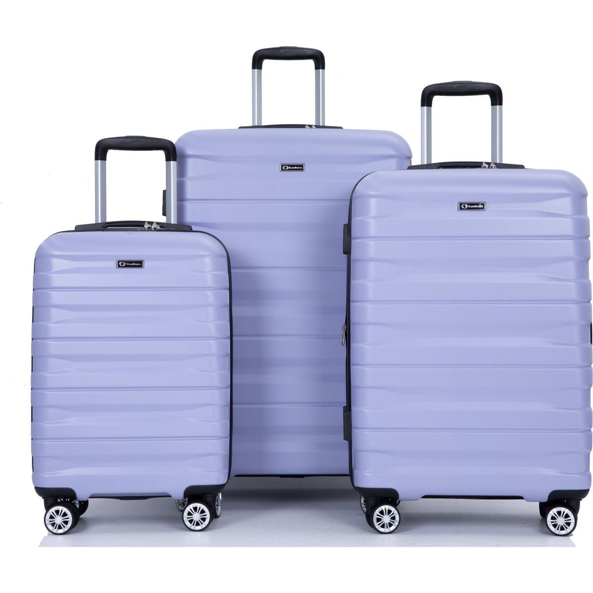 3 Piece Luggage Sets PC Lightweight & Durable Expandable Suitcase with Two Hooks, Double Spinner Wheels, TSA Lock, (21/25/29) Light Purple