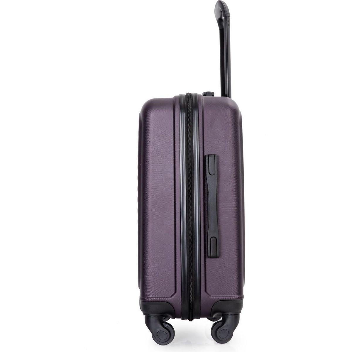 20" Carry on Luggage Lightweight Suitcase, Spinner Wheels, Purple