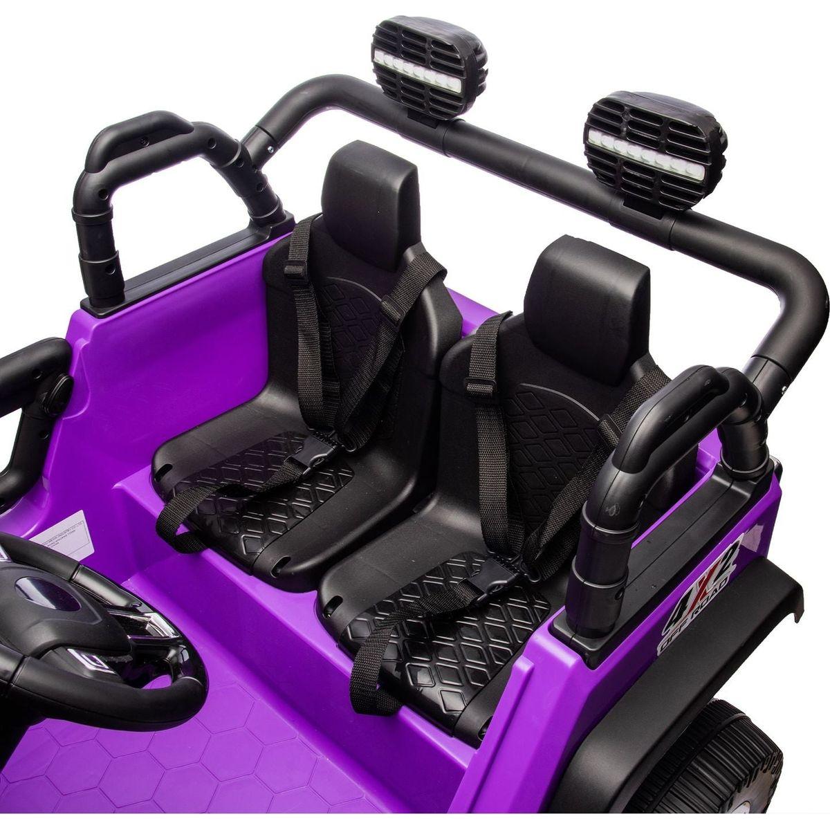 24V Two-Seater Kids Ride On Truck Car W/Parents Control,200wx2,Seat width 20.28in,Four-wheel Suspension,LED Lights,Music,MP3,Bluetooth,Two independent seat belts,Suitable for off-road For Kids Aged 3+