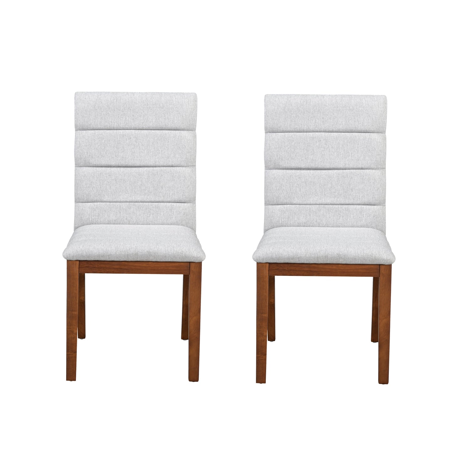 Walnut & Tufted Upholstery Modern Dining Chairs Set of 2 – Stylish Comfort for Every Space
