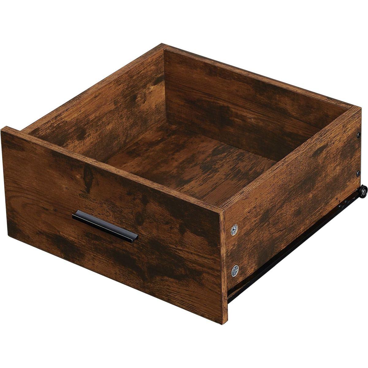 Wood Dresser with 7 Drawers, Wooden Storage Closet for Bedroom, Solid Clothes Cabinet with Sturdy Steel Frame, 48.58"Wx15.75"Dx31.22"H, 48 inch, Rustic Brown
