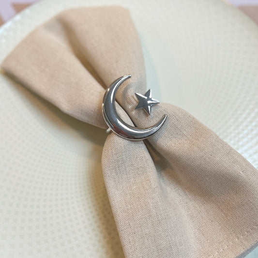 Home & Living: Crescent Moon and Star Napkin Rings by Tea + Linen