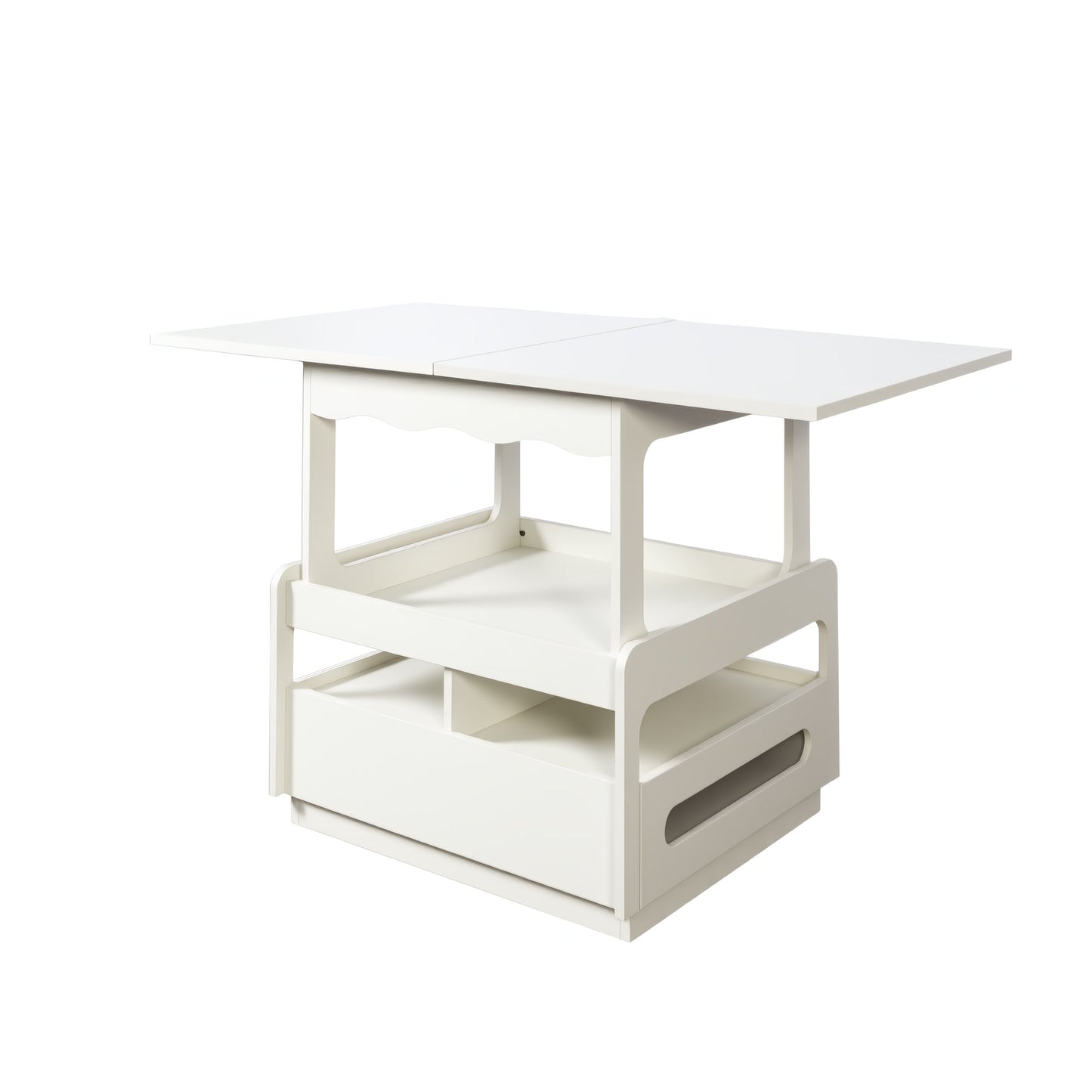 3 in 1 deformed Coffee Tables with Storage Cabinet for Living Room, Coffee Table with for Dining Room