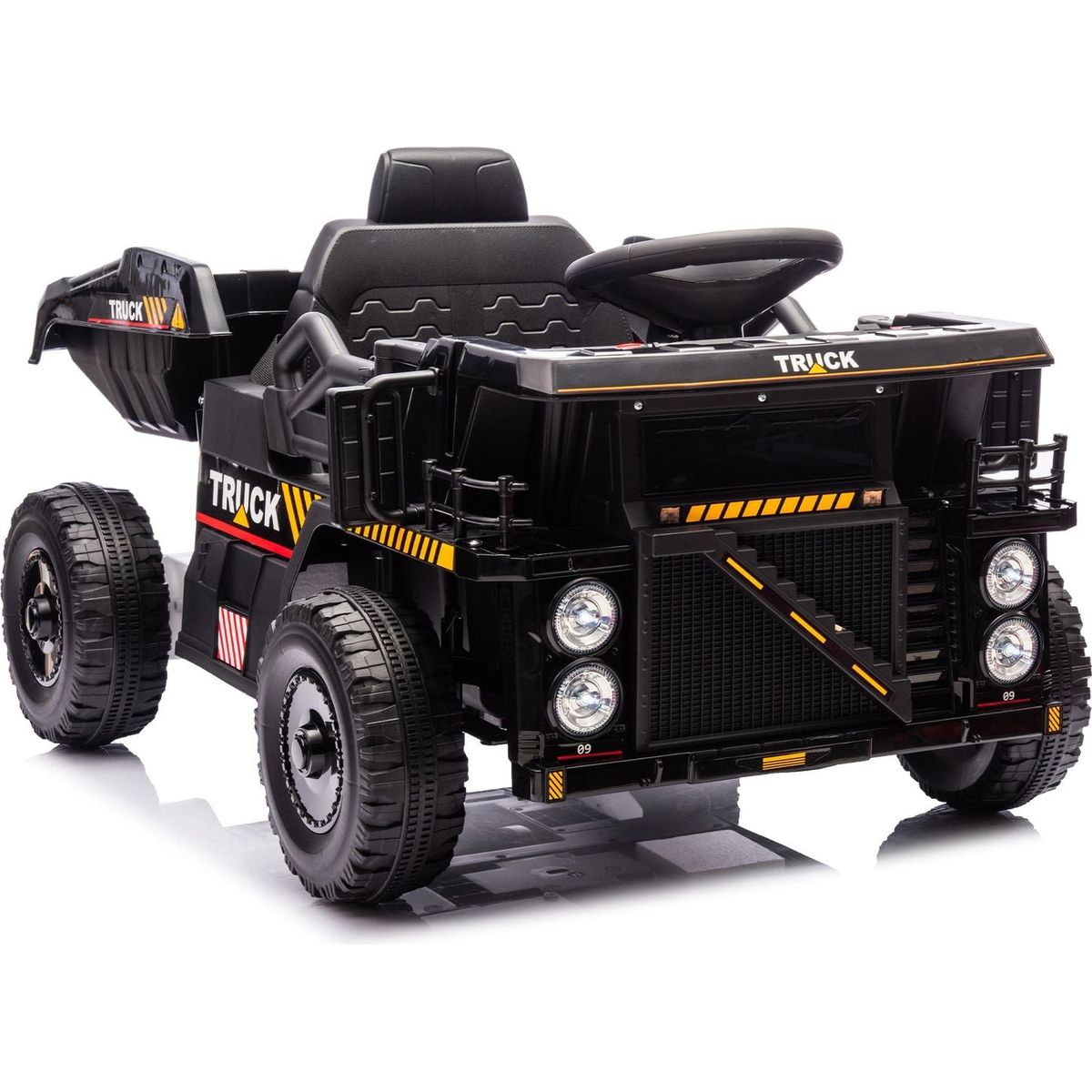 12V Kids Ride On Dump Truck W/Parents Control,2wd,Rear-wheel suspension,Electric Dump Bed and Extra Shovel,Multimedia function with Bluetooh and Music,Volume&Speed adjustment,LED Light For Kids 3-5.