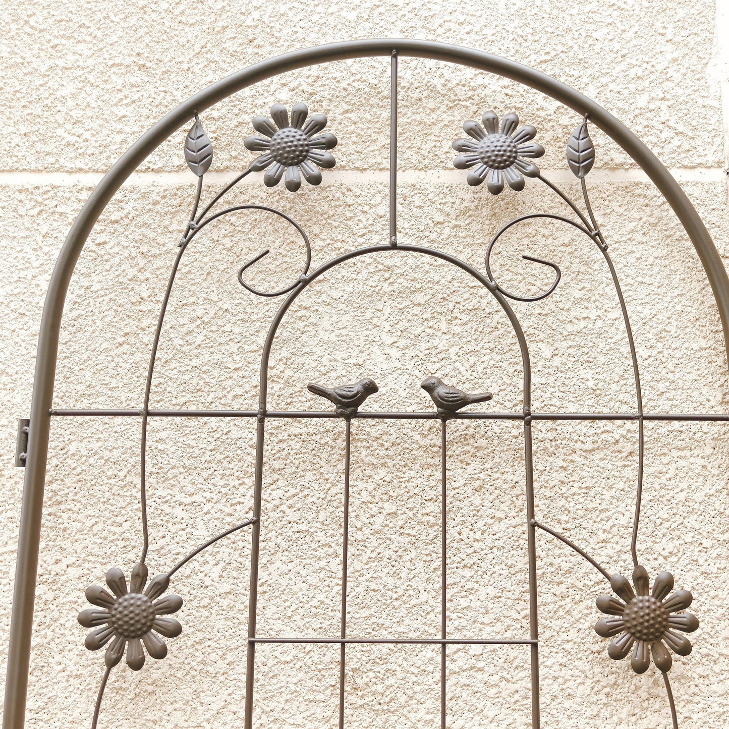 2 Pack Metal Garden Trellis 71' x 19.7' Rustproof Trellis for Climbing Plants Outdoor Flower Support Brown