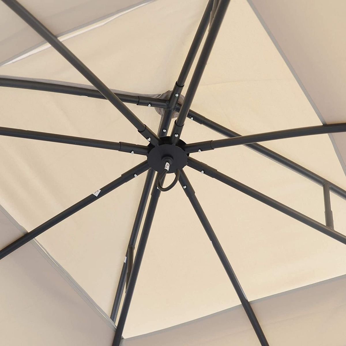 10x12 FT Softtop Metal Gazebo with Mosquito Net&Sunshade Curtains,Sturdy Heavy Duty Double Roof Canopy,Galvanized Steel Design Outdoor Tent,Suitable for Gardens,Patio,Backyard