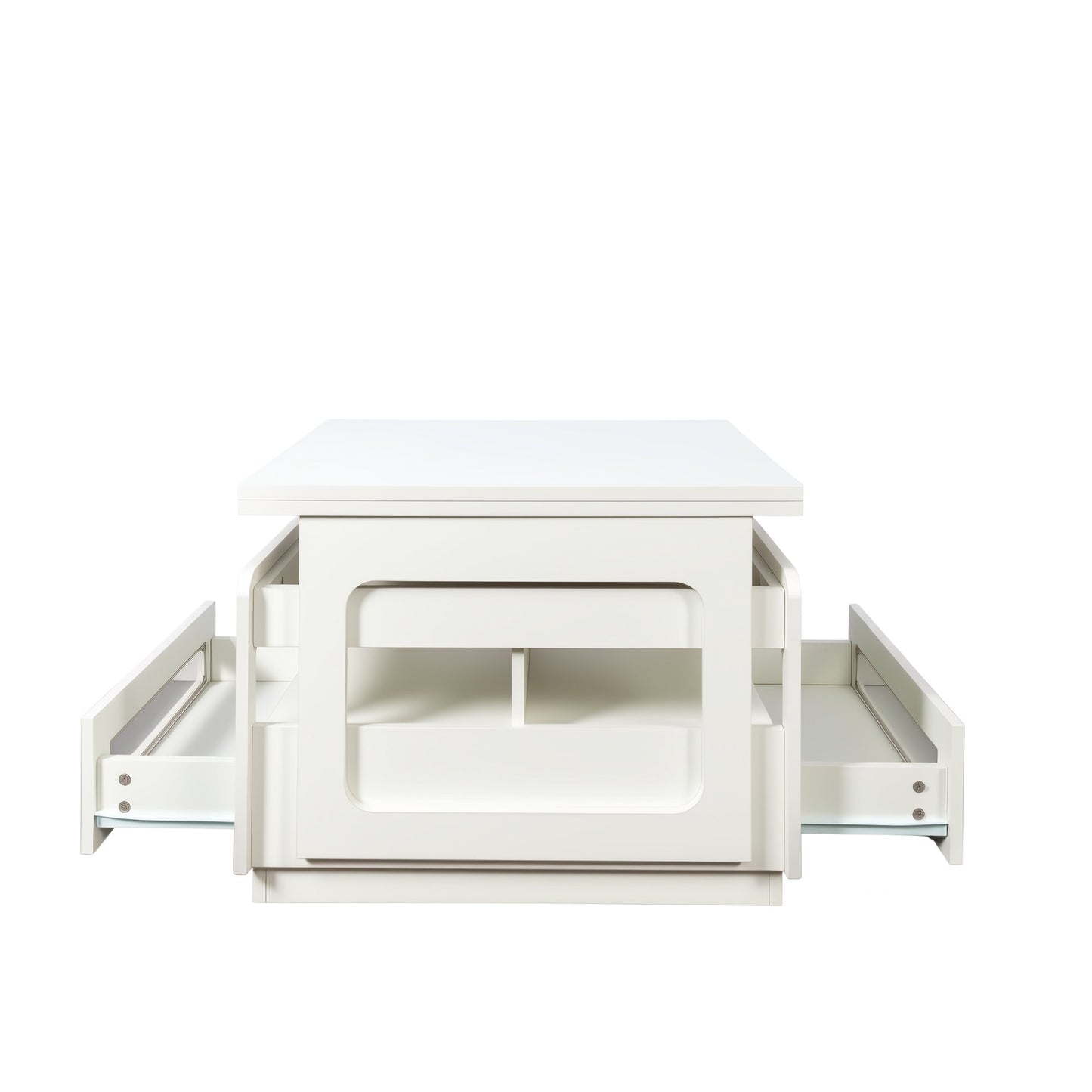 3 in 1 deformed Coffee Tables with Storage Cabinet for Living Room, Coffee Table with for Dining Room