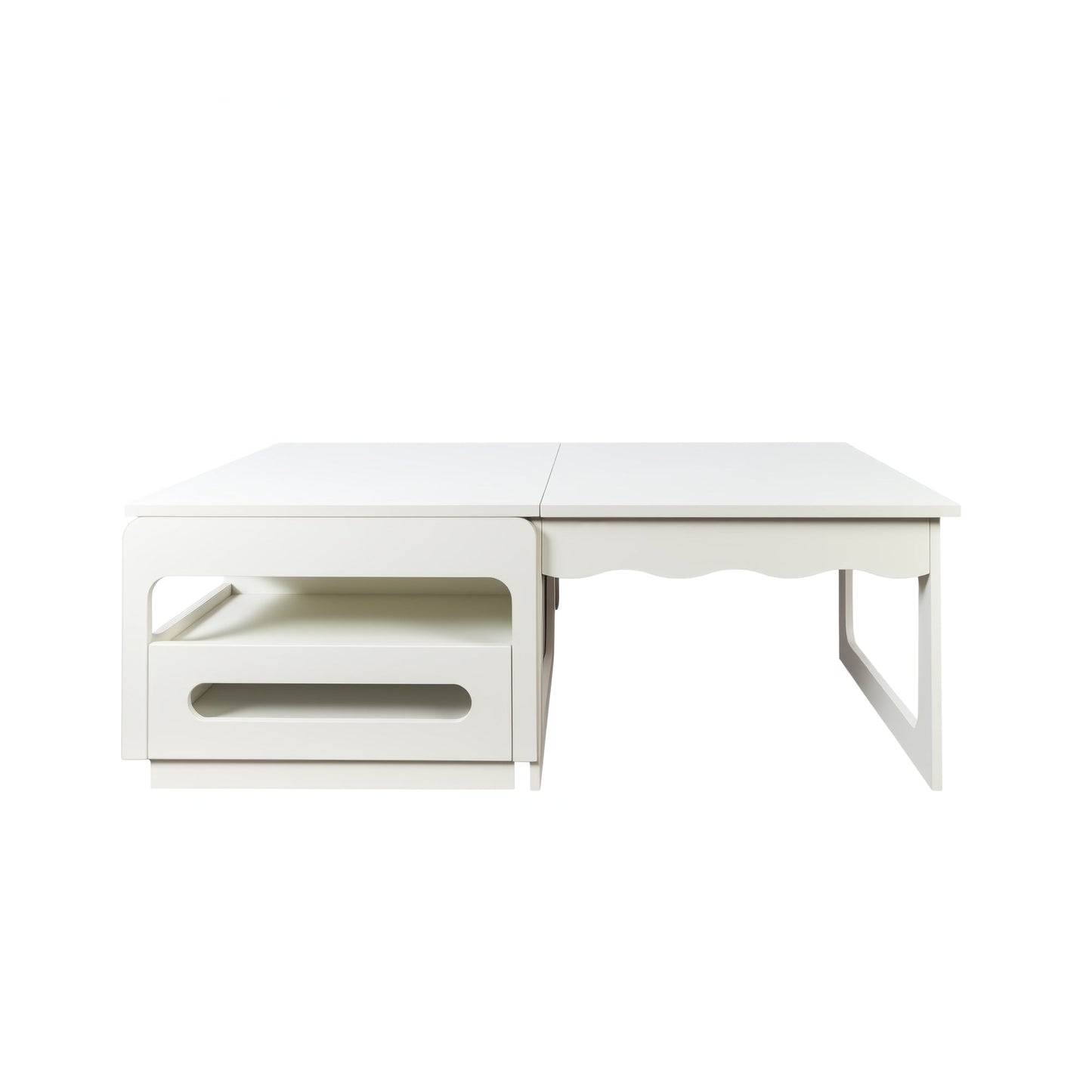 3 in 1 deformed Coffee Tables with Storage Cabinet for Living Room, Coffee Table with for Dining Room