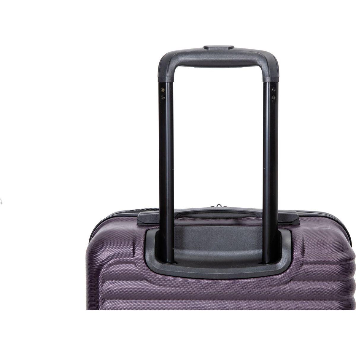 20" Carry on Luggage Lightweight Suitcase, Spinner Wheels, Purple